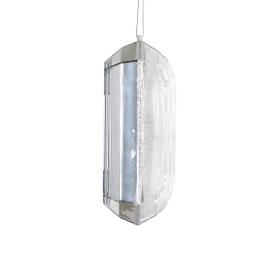 Vickerman 8" Rectangle Glitter Jewel Ornaments